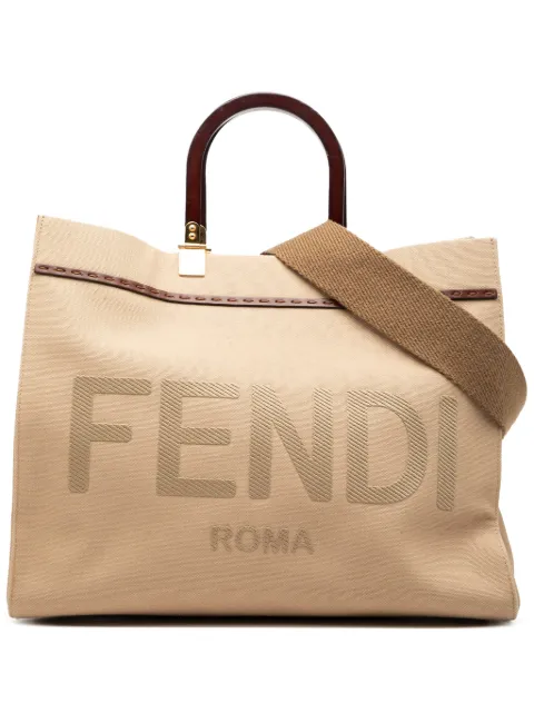 Fendi Pre-Owned 2010-2026 Medium Canvas Sunshine Shopper Tote satchel Brown ZXH11OPMD1HKA90I