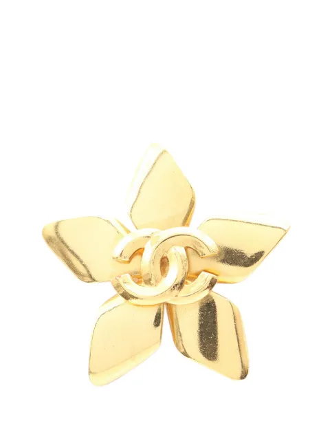 CHANEL Pre-Owned 1996 CC Gold Plated Flower Star Brooch costume brooch Gold JUIEY0B7S94JYR89