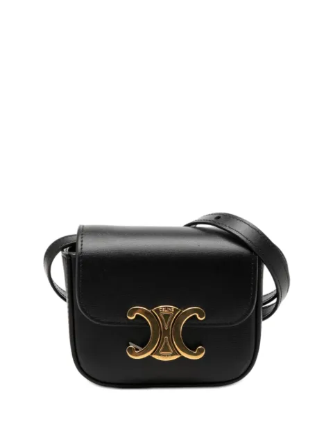 Celine Pre-Owned 2025 Mini Calfskin Claude crossbody bag Black 3QFTIJV6EH1D7P5D