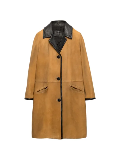 Prada suede coat Brown 56A248SOOO180Y