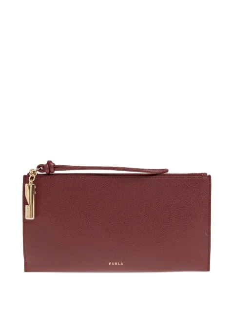 Furla Iride grained leather clutch bag Red WE00890ARE000