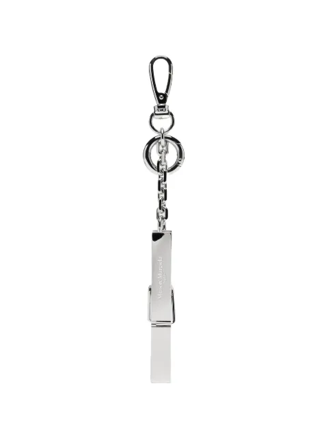 Maison Margiela clothespin-shaped chain keyring Silver SA1UA0016P8834