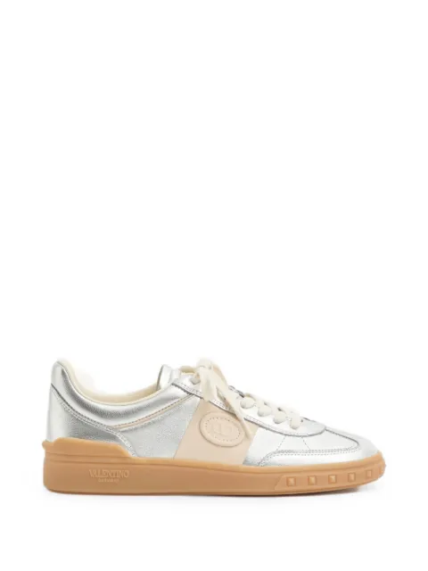 Valentino Garavani Upvillage trainer in laminated calfskin with nappa calfskin leather band Silver WS0IL9HEJ