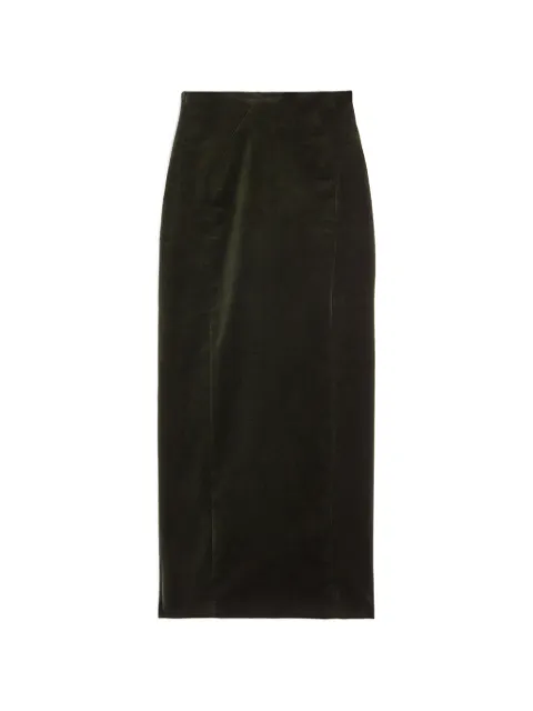 Jil Sander high-waist velvet maxi skirt Green J02MA0396J45370