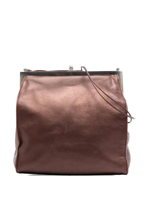 Prada Pre-Owned 2000-2013 Metallic Nappa Frame crossbody bag Brown WYU682RZWKETV0EE