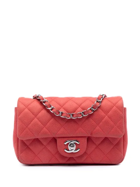CHANEL Pre-Owned 2012-2013 Mini Rectangular Classic Caviar Single Flap crossbody bag Red G11K6Z4QDEODCRCE