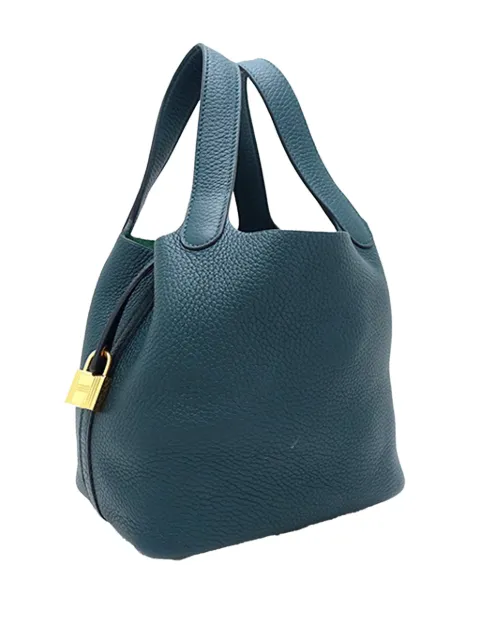 Hermès Pre-Owned 2021 Clemence Picotin Lock 18 handbag Green G8VNCFCLOSGZM2W1