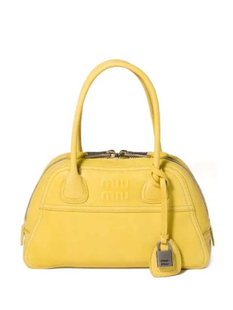 Miu Miu Vivant nappa leather bag Yellow 5BB200VOOO2BBL