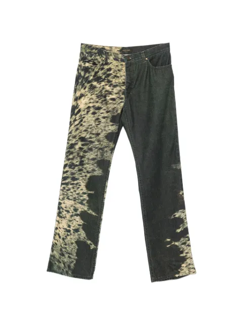 Roberto Cavalli Vintage 2000s animal-print jeans Grey RC320BPI