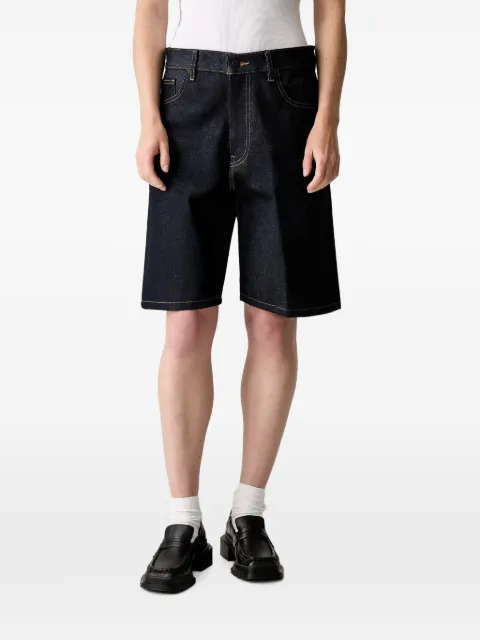 Carhartt WIP logo-patch denim shorts Blue I037021