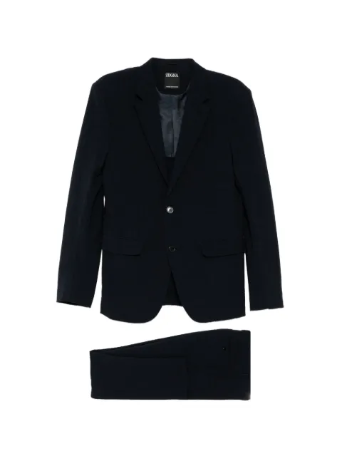 Zegna single-breasted notched-lapels suit Blue 349549A320FT2Y7R001