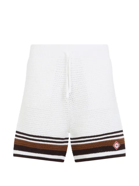 Casablanca cotton striped bermuda shorts White MPF26KW93401