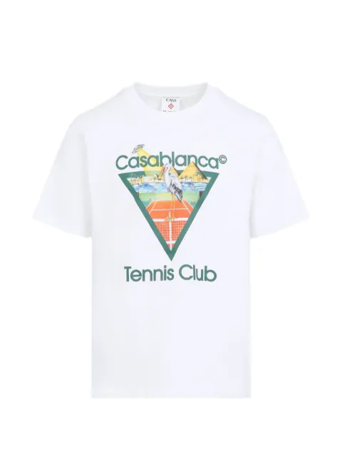 Casablanca Tennis Club graphic-print T-shirt White MPF26JTS001