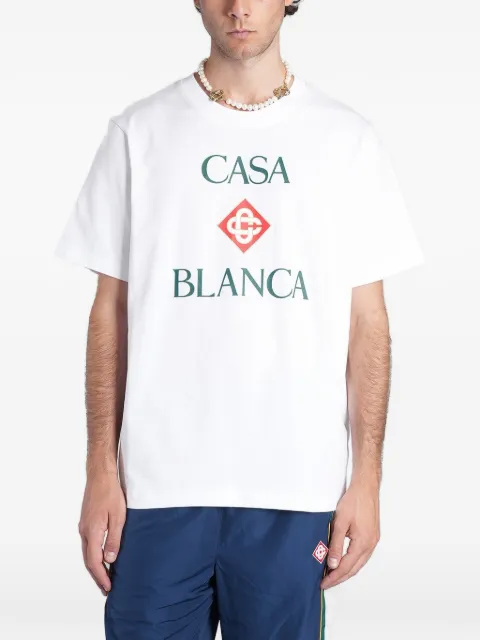 Casablanca logo-print T-shirt White MPF26JTS00120