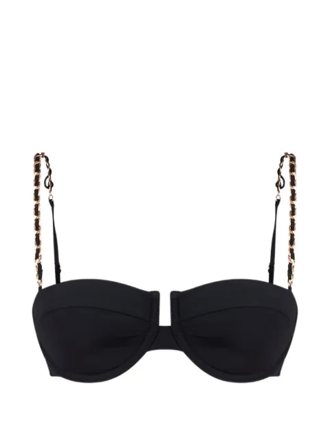 ZIMMERMANN Roselight chain-link strap bikini top Black 7994WSS264