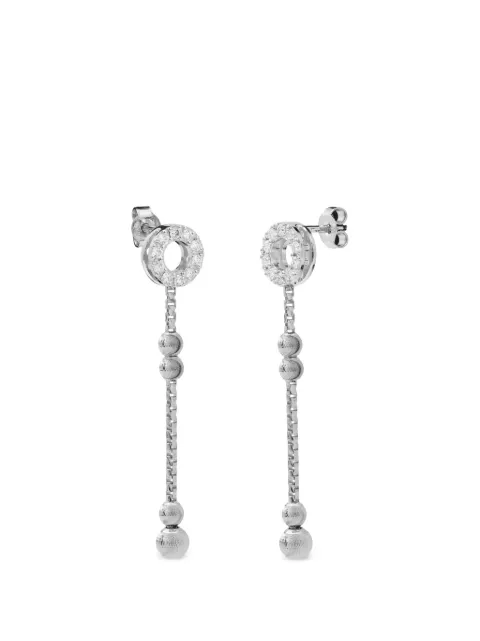Officina Bernardi Empire S diamond drop earrings Silver EMPIRESEARRINGDWGOLDDIAMONDWHITE