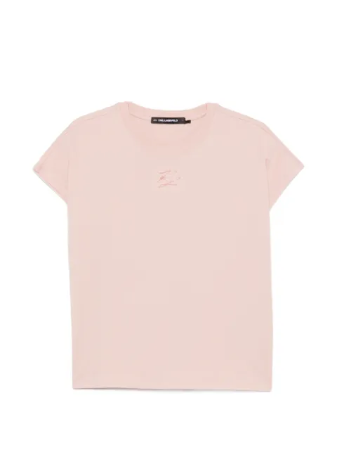 Karl Lagerfeld Autograph cap-sleeve T-shirt Pink B3W17070506