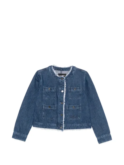 Karl Lagerfeld frayed-edge denim jacket Blue B3W14036D31