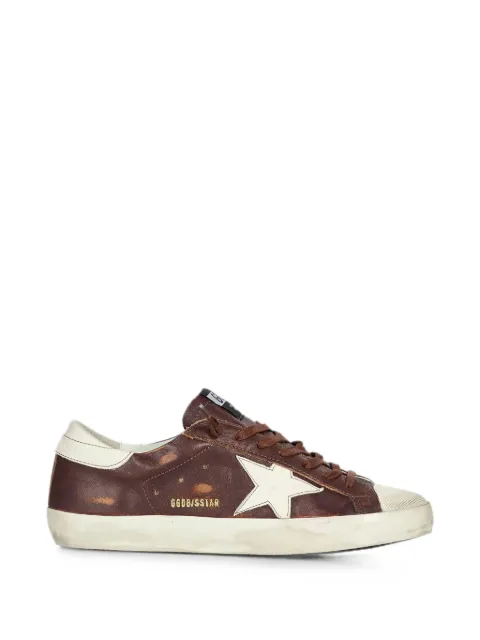 Golden Goose Super-Star distressed-effect sneakers Brown GMF01102F008696