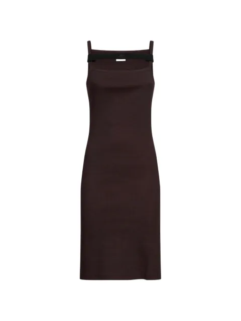 Courrèges 90's rib strap dress Red 326JRO916JS0194