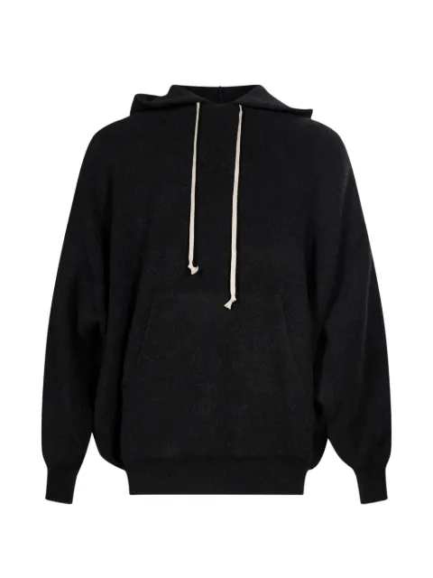 Rick Owens drawstring pouch-pocket hoodie Black RU02F4698KWP09