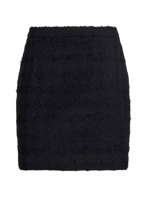 Alessandra Rich bouclé-knit mini skirt Black FABX1441F48030900