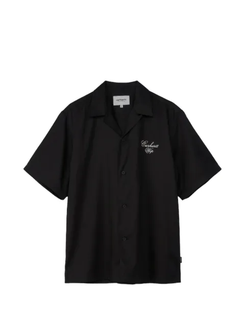Carhartt WIP logo-embroidered short-sleeve shirt Black I036808