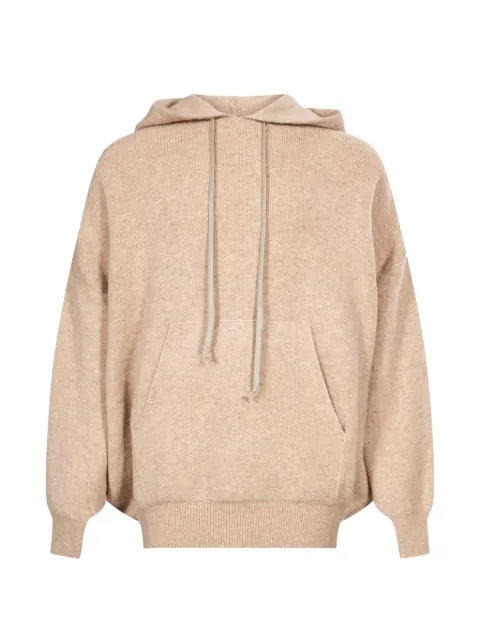 Rick Owens drawstring-hood pouch-pocket hoodie Neutrals RU02F4698KWP44
