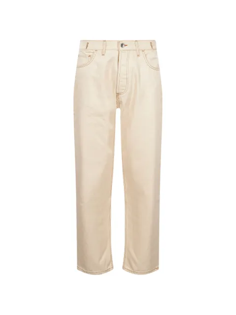 YMC Bez contrast-stitch straight-leg jeans Neutrals P4AZIY60310