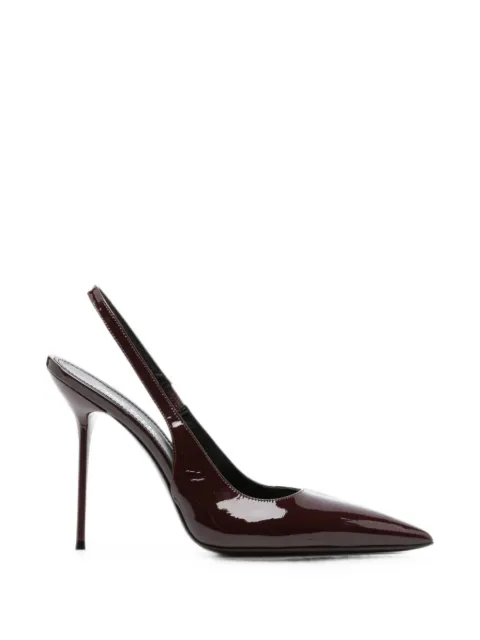 Paris Texas Lidia patent slingback pumps Brown PX913XVN01RGNR