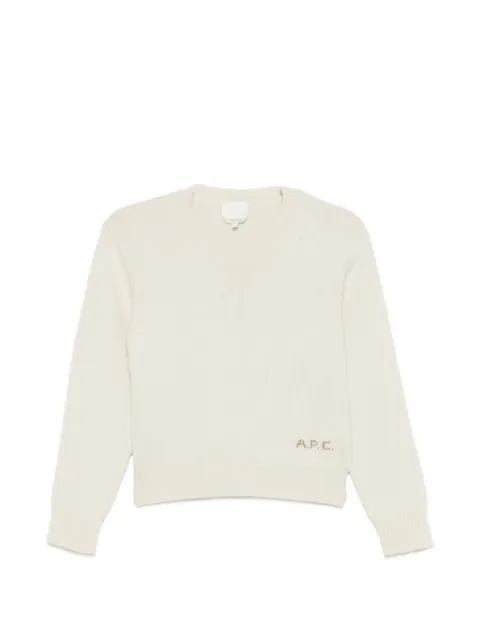 A.P.C. Anna logo-inlaid sweater Neutrals WOASWF23498