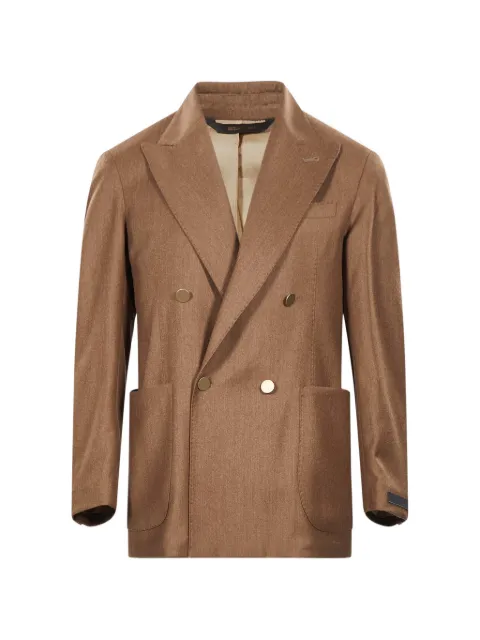 Briglia 1949 double-breasted peak-lapels blazer Brown BLANCHETTEW400123C00043