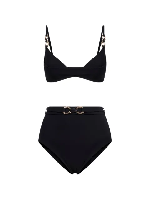 ZIMMERMANN Mahogany belted ring-detail bikini Black 7945WSS263