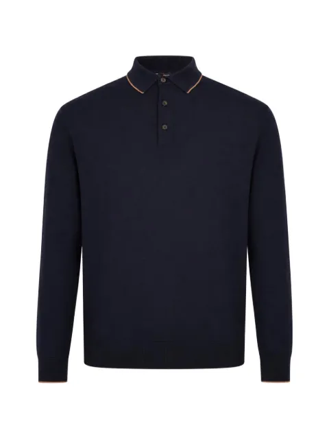 Kiton long-sleeve polo shirt Blue UMK106103001BLCM