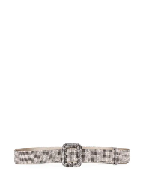 Benedetta Bruzziches Venus crystal-embellished buckle belt Silver 0018019