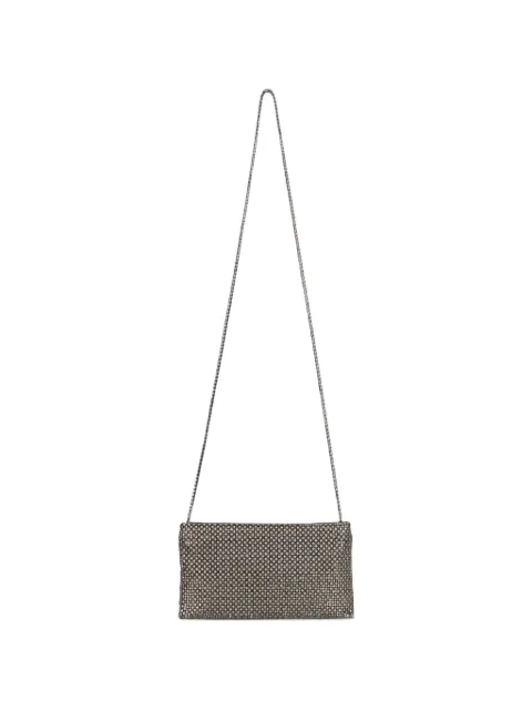 Benedetta Bruzziches La Petite crystal-embellished chain-strap crossbody bag Grey 0015180