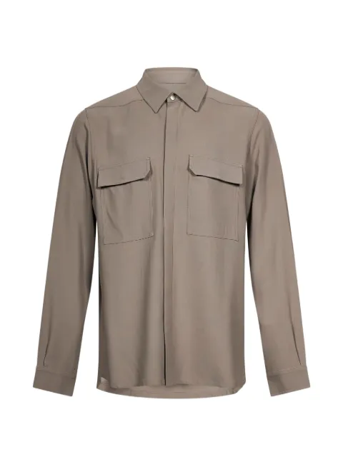 Rick Owens flap-pocket shirt Neutrals RU02F4236HY48