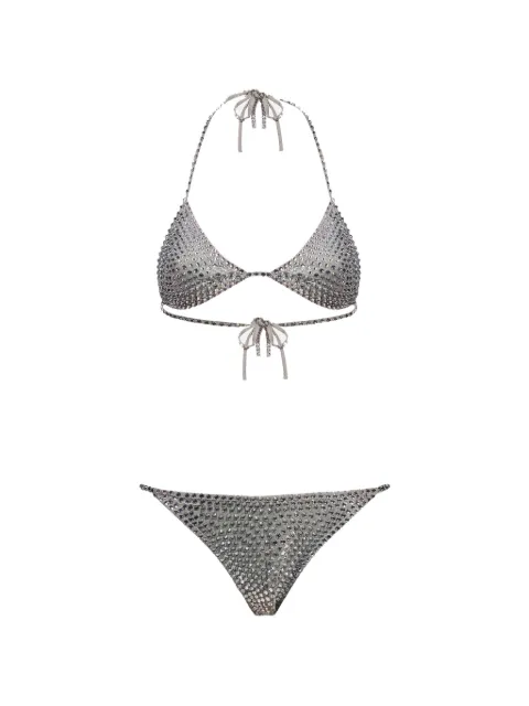 Oséree crystal-embellished bikini Grey GRF268CRYSTL