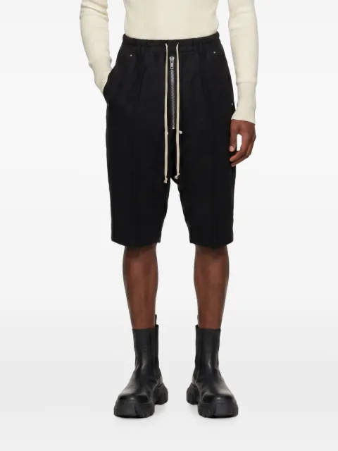 Rick Owens drawstring-waist drop-crotch shorts Black RU02F4349MOR09