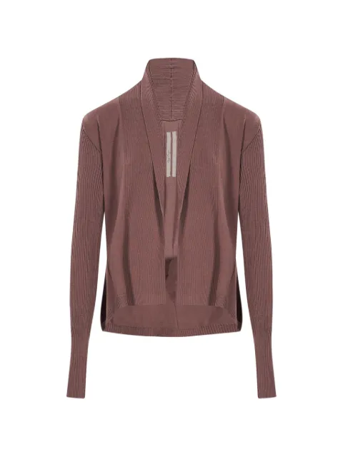 Rick Owens ribbed-knit shawl-lapel cardigan Brown RP02F5644VI