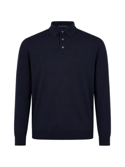 Kiton long-sleeve polo shirt Blue UMK08643343011BL