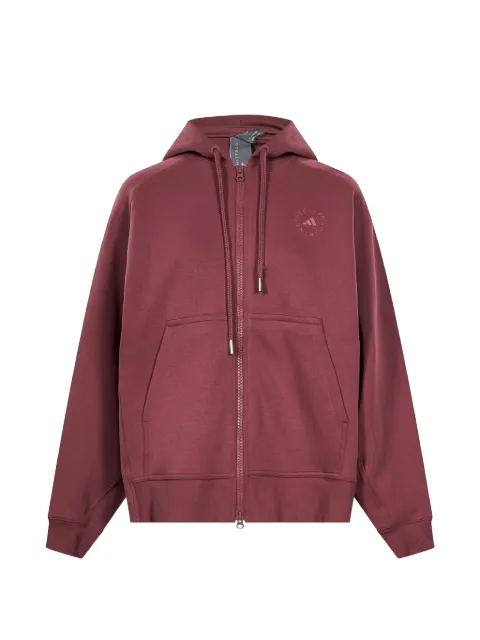 adidas by Stella McCartney logo-print zip-up hoodie Red KR6225