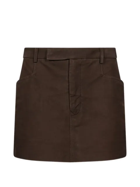 Rick Owens Firbanks belt-loops mini skirt Brown RP02F5378LBS84