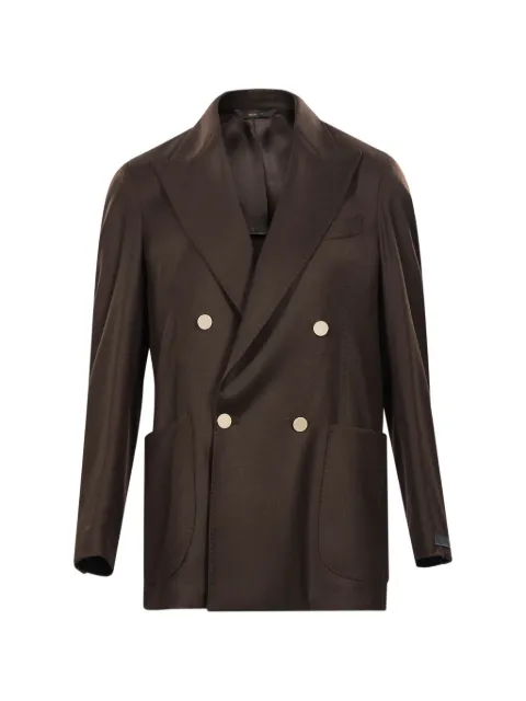 Briglia 1949 double-breasted peak-lapel blazer Brown BLANCHETTEW400123C00076