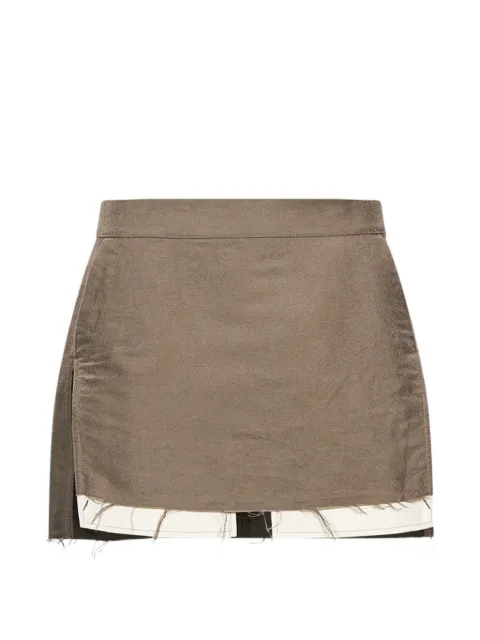 Rick Owens Fog mini skirt Brown RP02F5374MOR