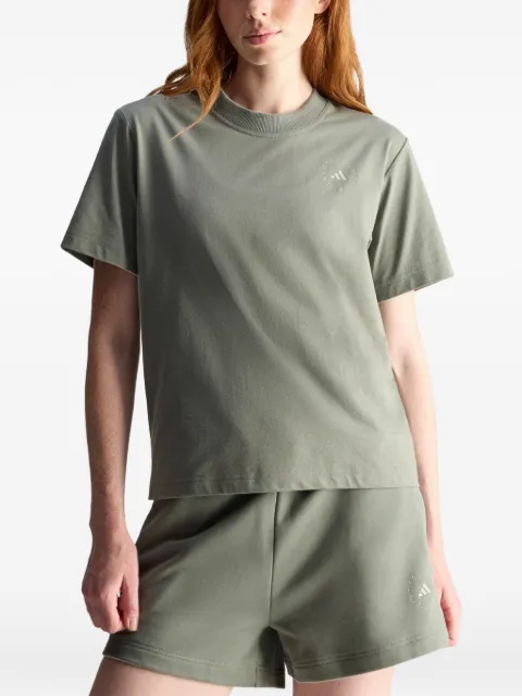 adidas by Stella McCartney logo-print crew-neck T-shirt Green JW4651
