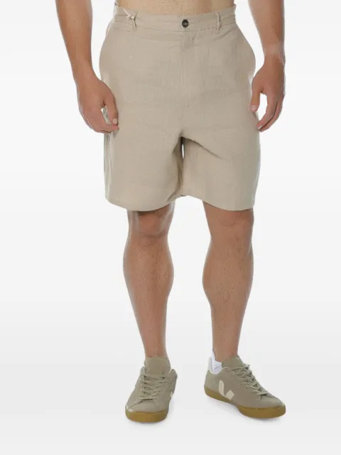 Trussardi elasticated-waist linen shorts Neutrals MP312T38012