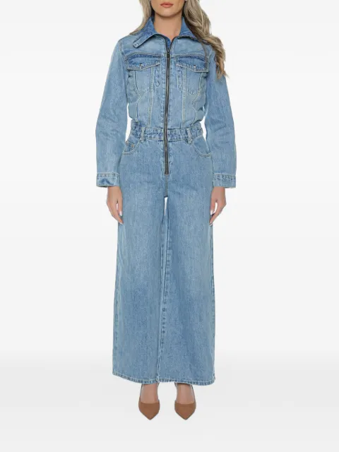 One Teaspoon Charli zip-front jumpsuit Blue 27445