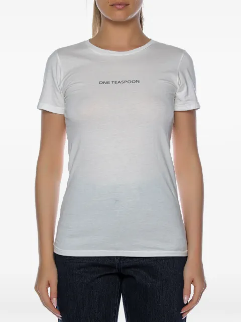 One Teaspoon logo-print T-shirt White 24777A