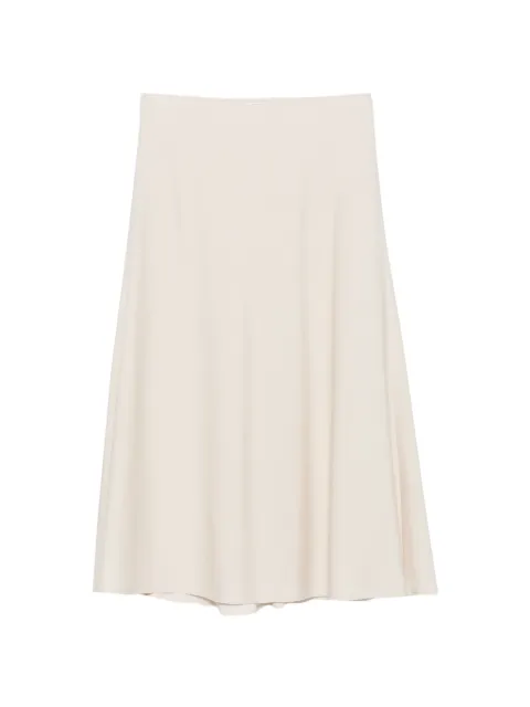 Brunello Cucinelli elasticated-waist midi A-line skirt Neutrals MP143G3634C9815